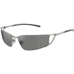 Arnette AN3093-7416G Ανδρικά Γυαλιά Ηλίου Ορθογώνια Μεταλλικά Ασημί με Μαύρο Φακό