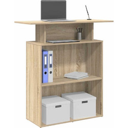 vidaXL Γραφείο Reception Ξύλινο με Βιβλιοθήκη 100x40x104cm 859053