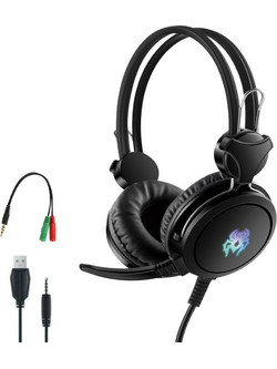 Leewello LW-60S Gaming Headset Over Ear Black