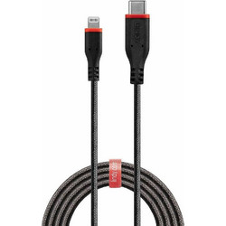 Lindy Braided USB-C to Lightning Cable 0.5m Black 31285