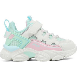 Fila Memory Spinel 3 Παιδικά Sneakers Λευκά Ροζ Πράσινο Mint 7YF33002-690