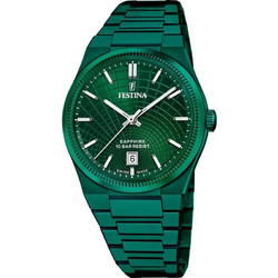 Festina Rive Swiss Ανδρικό Ρολόι με Πράσινο Μεταλλικό Μπρασελέ F20079/1