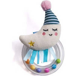 Taf Toys Mini Moon Υφασμάτινη Κουδουνίστρα Κρίκος για Νεογέννητα
