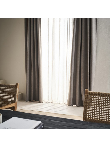 Gofis Home Κουρτίνα Παραθύρου με Σιρίτι 155x280 Nap Elephant Grey