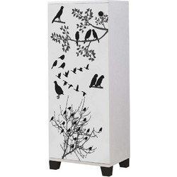 Hanah Home Παπουτσοθήκη Μοριοσανίδας Filinta Manyas Λευκή M50xΠ38xY127cm 869VEL6510