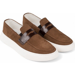 Northway Ανδρικά Μοκασίνια Loafers Καστόρινα Ταμπά Σοκολατί 922