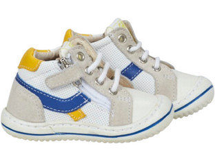 GBB Παιδικά Sneakers Μποτάκια Λευκά Μπλε Κίτρινα AJ650-13