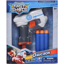 Just Toys Fast Shots Omicron Σετ Παιδικό Πιστόλι με Βελάκια 590067