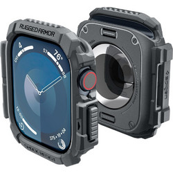 Spigen Rugged Armor Θήκη Σιλικόνης για Apple Watch 10 46mm Ανθρακί
