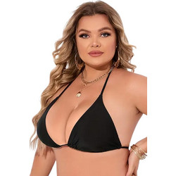 AnnaMu Bikini Top Τριγωνάκι Μαύρο A-1037