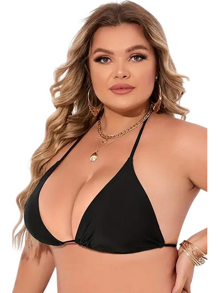 AnnaMu Bikini Top Τριγωνάκι Μαύρο A-1037