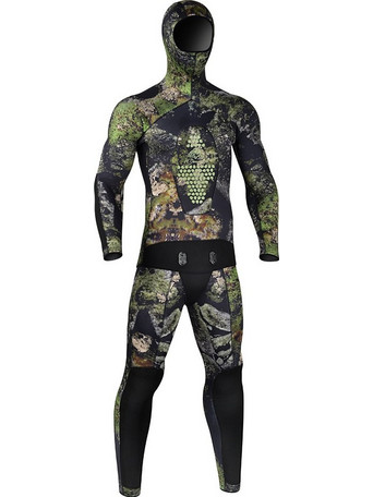 Dessault Merou Camo Ολόσωμη Στολή Κατάδυσης Ξυρισμένη Neoprene με Επιστήθιο για Ψαροντούφεκο 5mm