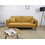 Home Deco Giulia Τριθέσιος Καναπές Κρεβάτι Βελούδινος Κίτρινος 198x83x90cm HD0133