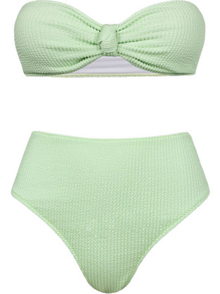 Rock Club Bikini Set Strapless Ψηλόμεσο Πράσινο Mint BP-5003