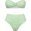 Rock Club Bikini Set Strapless Ψηλόμεσο Πράσινο Mint BP-5003
