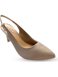 Piccadilly Ανατομικές Γόβες Slingback Δερμάτινες με Τακούνι Στιλέτο Εκρού 745045-314