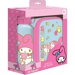 Must My Melody Πλαστικό Παιδικό Σετ Δοχείο Φαγητού Πολύχρωμο 800ml