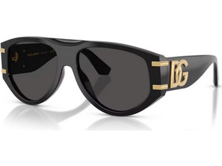 Dolce & Gabbana DG4499 501/87 Ανδρικά Γυαλιά Ηλίου Μάσκα Κοκάλινα Μαύρα με Μαύρο Φακό