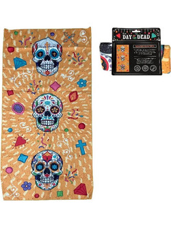 Puckator Day of the Dead Παιδική Πετσέτα Θαλάσσης Microfiber Καφέ 85x180cm BTOW13