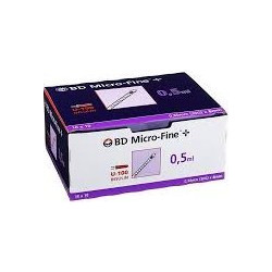 BD Micro-Fine Σύριγγες 0.5ml με Βελόνα Ινσουλίνης 30G 8mm 100τμχ