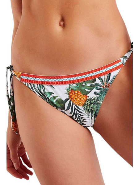 Banana Moon Bikini Slip Floral Λευκό Πράσινο DASIA-PALMSPRING-KAE10