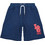 Levi's Monogram French Terry Παιδική Βερμούδα Υφασμάτινη Navy Μπλε 9EM368-C8D