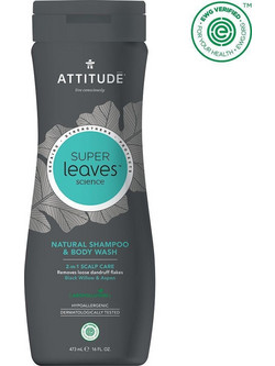 Attitude Super Leaves Φυτικό Σαμπουάν & Αφρόλουτρο κατά της Πιτυρίδας 500ml