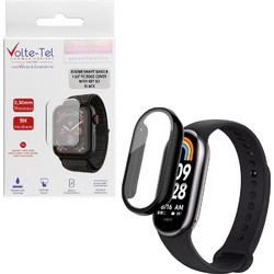 Volte-Tel Πλαστική Θήκη Tempered Glass για Xiaomi Smart Band 8 / 8 NFC Μαύρη