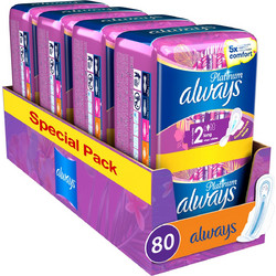Always Platinum Ultra Long Plus Μέγεθος 2 Σερβιέτες με Φτερά για Αυξημένη Ροή 4 Σταγόνες 4x20τμχ