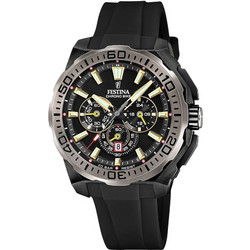 Festina Chrono Bike Diver Ανδρικό Ρολόι Χρονογράφος με Μαύρο Καουτσούκ Λουράκι F20726/3