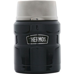 Thermos Δοχείο Φαγητού Θερμός Inox 470ml Μαύρο Ασημί