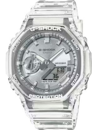 Casio G-Shock Ανδρικό Ρολόι Χρονογράφος με Λευκό Καουτσούκ Λουράκι GA-2100BM-7A8ER