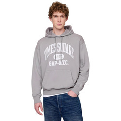 Gap Nyc Times Square Ανδρικό Φούτερ με Κουκούλα & Τσέπες Γκρι 745104-001