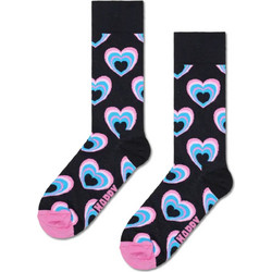 Happy Socks Βαμβακερές Γυναικείες Κάλτσες με Σχέδια Μαύρες Γαλάζιες Ροζ P001539