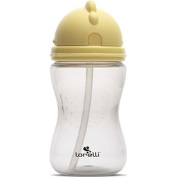 Lorelli Κύπελλο με Καλαμάκι Yellow/Grey 330ml