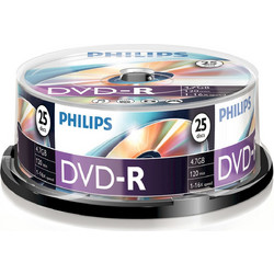 Philips DM4S6B25F/00 Εγγράψιμα DVD-R 16x 4.7GB Cake Box 25τμχ
