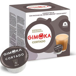 Gimoka Κάψουλες Espresso Cortado Συμβατές με Μηχανή Dolce Gusto 16τμχ