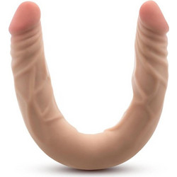 Blush Dr Skin Posable Double Dong Διπλό Dildo 35.6cm Flesh