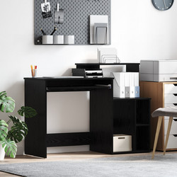 vidaXL Γραφείο Ξύλινο με Βιβλιοθήκη 120.5x44x88.5cm 869475