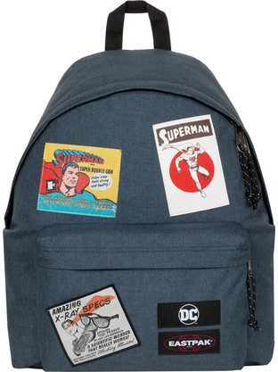 Eastpak Padded Pak'r Superman Σχολική Τσάντα Πλάτης Γυμνασίου - Λυκείου Πετρόλ EK000620-5V2
