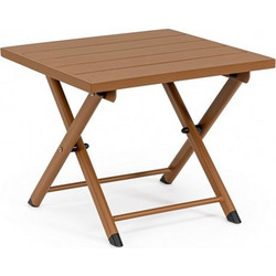 Kare Design Taylor Τετράγωνο Τραπεζάκι Κήπου Αλουμινίου Πτυσσόμενο Καφέ 44x43x36cm KA-0663290