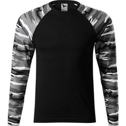 Malfini Camouflage Ανδρικό Αθλητικό T-Shirt Μαύρο Γκρι MLI-16632