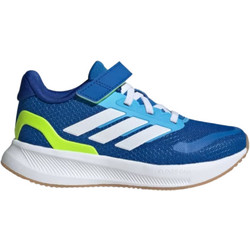 Adidas Runfalcon 5.0 Παιδικά Αθλητικά Παπούτσια για Τρέξιμο Navy Μπλε Lime Γαλάζια JQ5610