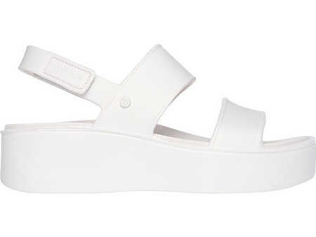 Skechers Arch Fit Upbeat Ανατομικές Καλοκαιρινές Γυναικείες Πλατφόρμες Χαμηλές Λευκές 111257-WHT