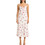 Mind Matter Nicci Maxi Καλοκαιρινό Φόρεμα για Γάμο / Βάπτιση Floral Ντραπέ Σατέν Λευκό Ροζ MML25-01-07-016