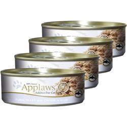 Applaws Adult with Tuna & Cheese in Broth 4x70gr