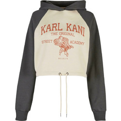Karl Kani Γυναικείο Φούτερ Oversized με Κουκούλα Εκρού KW243-006-1