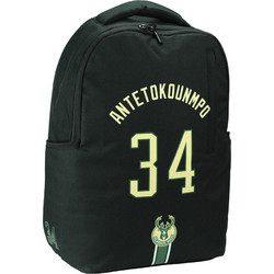 Back Me UP NBA Antetokounmpo Σχολική Τσάντα Πλάτης Γυμνασίου - Λυκείου Μαύρη 378-07032