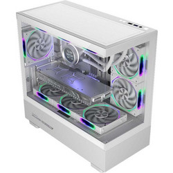 Armaggeddon Aquaron Duplex Pro White Gaming Mini Tower Κουτί Υπολογιστή με Πλαϊνό Παράθυρο
