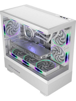 Armaggeddon Aquaron Duplex Pro White Gaming Mini Tower Κουτί Υπολογιστή με Πλαϊνό Παράθυρο